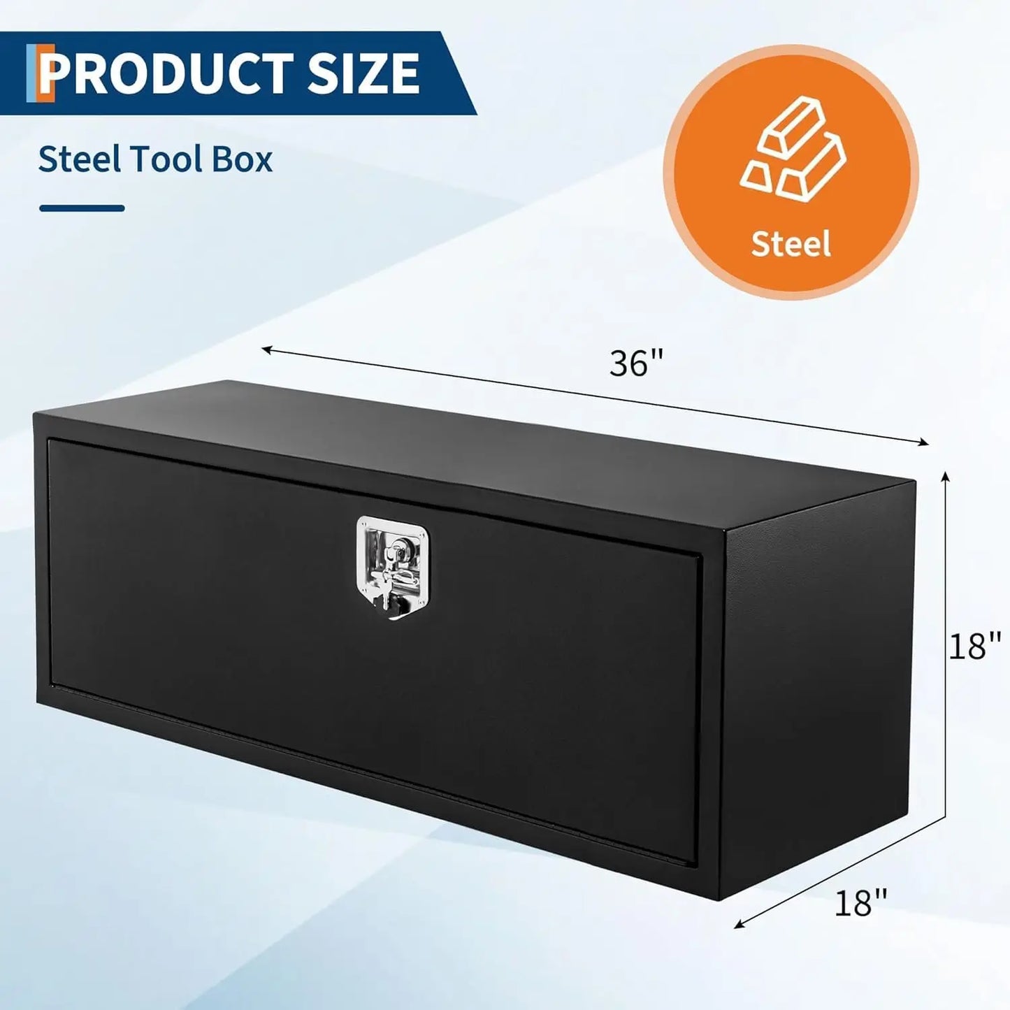 Twister.CK Heavy Duty Aluminum Truck Tool Box Waterproof Storage Chest