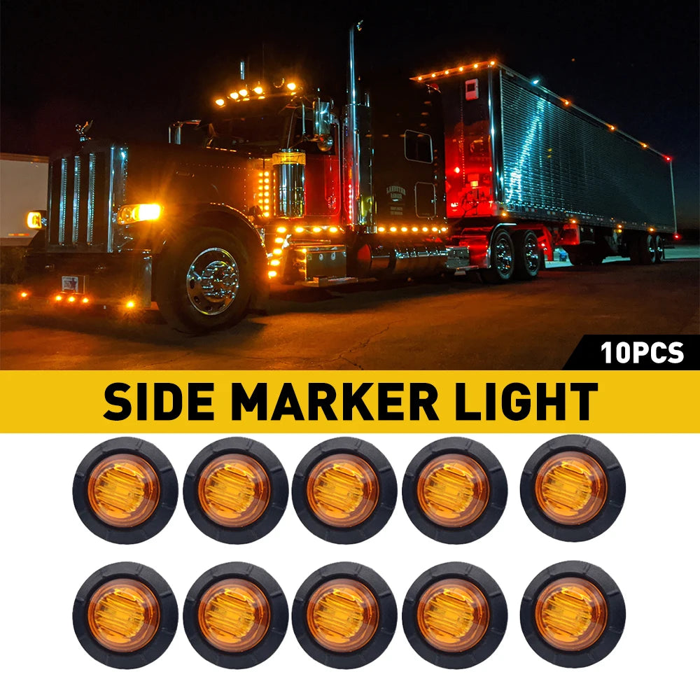 AUXITO 10Pcs Car LED Clearance Side Marker Lights For Trailers
