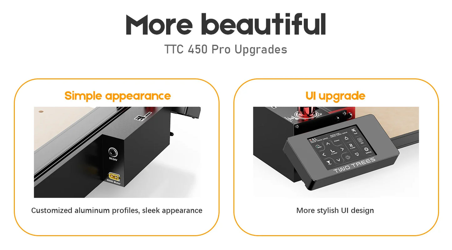 Two Trees TTC450Pro CNC 4 Axis Metal Cutting Router Engraving
