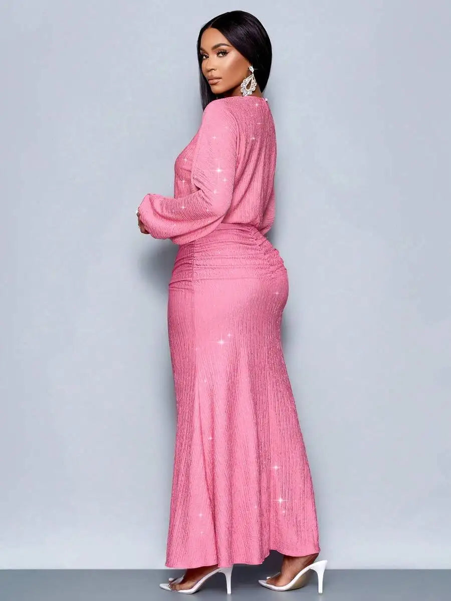 Floor Length Mermaid Hem Bodycon Dress For Party Valentines Day