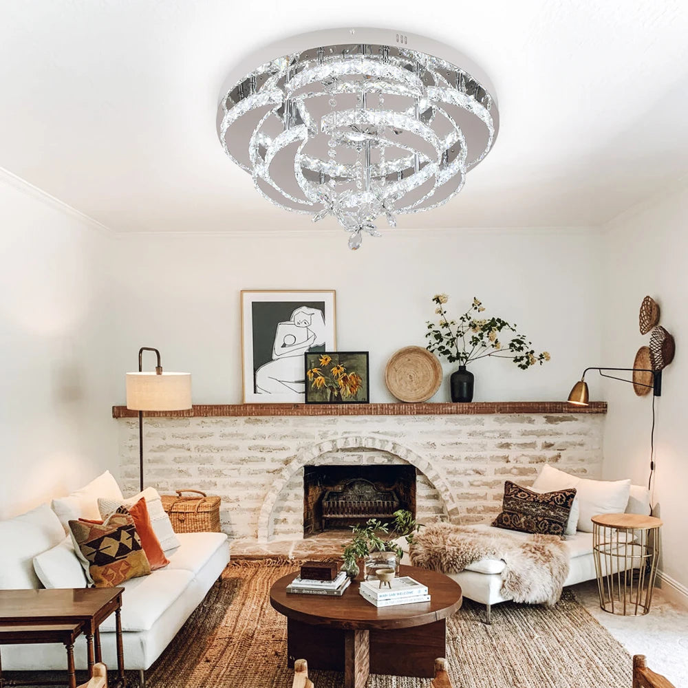 Vetrulus Luxury K9 Crystal Chandelier Modern Dimmable Ceiling Lamp