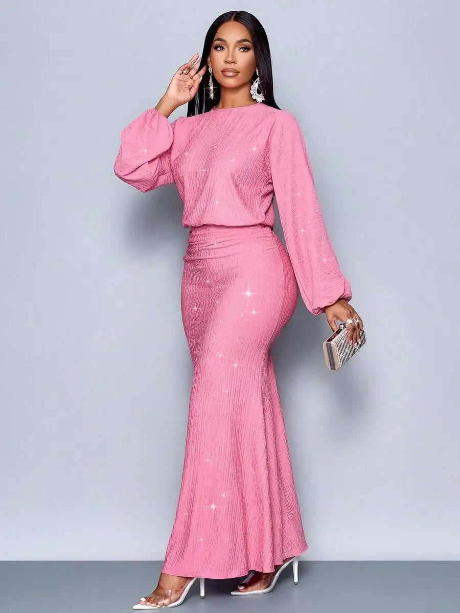 Floor Length Mermaid Hem Bodycon Dress For Party Valentines Day