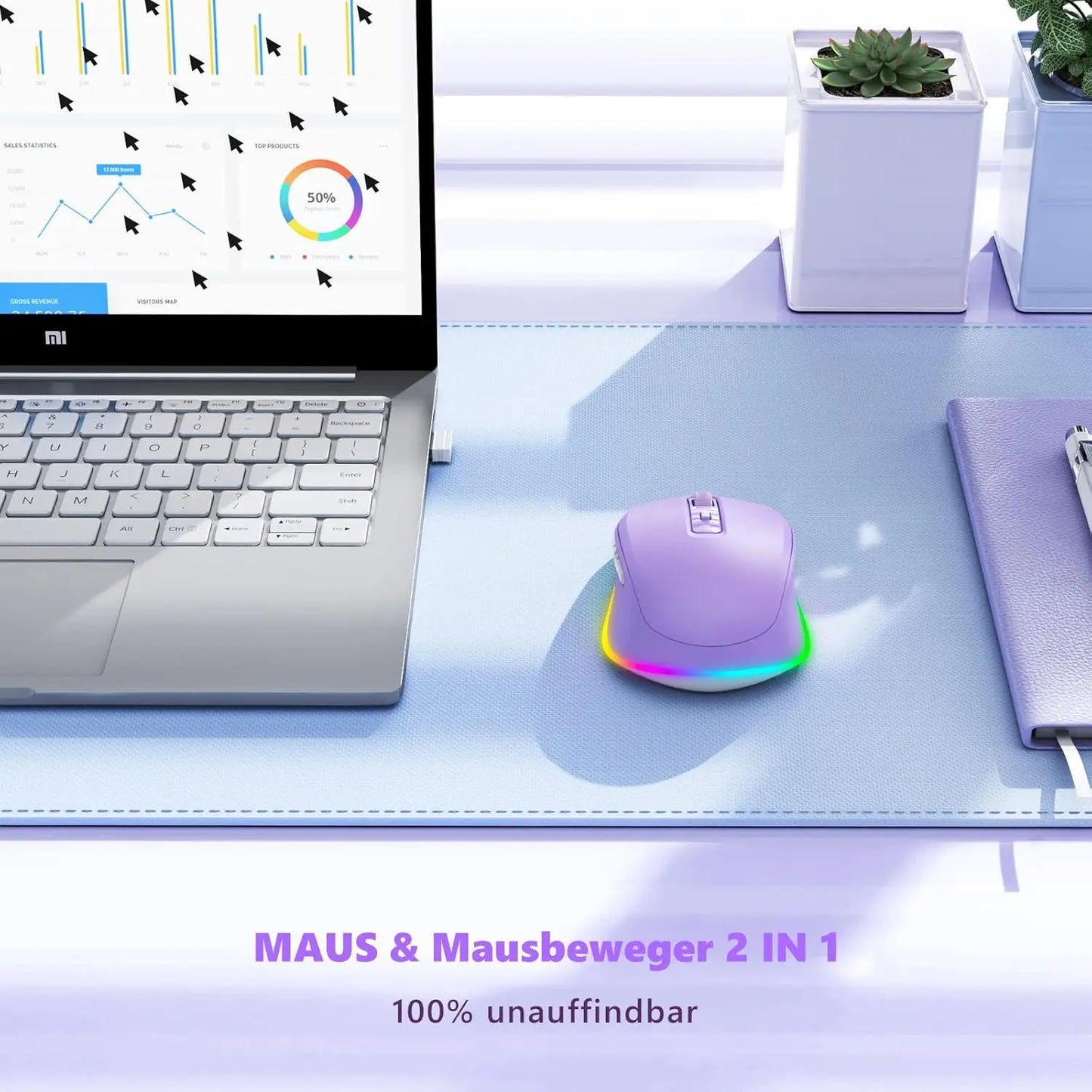 SEENDA Wireless Mouse Jiggler With Rechargeable Undetectable Random Movement