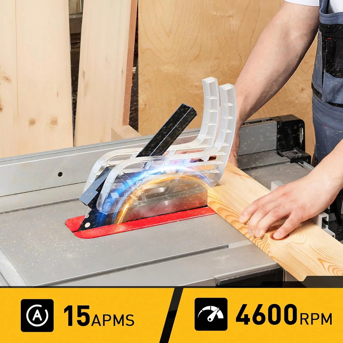 Marvtool Table Saw For Jobsite 4600 RPM 36T Blade