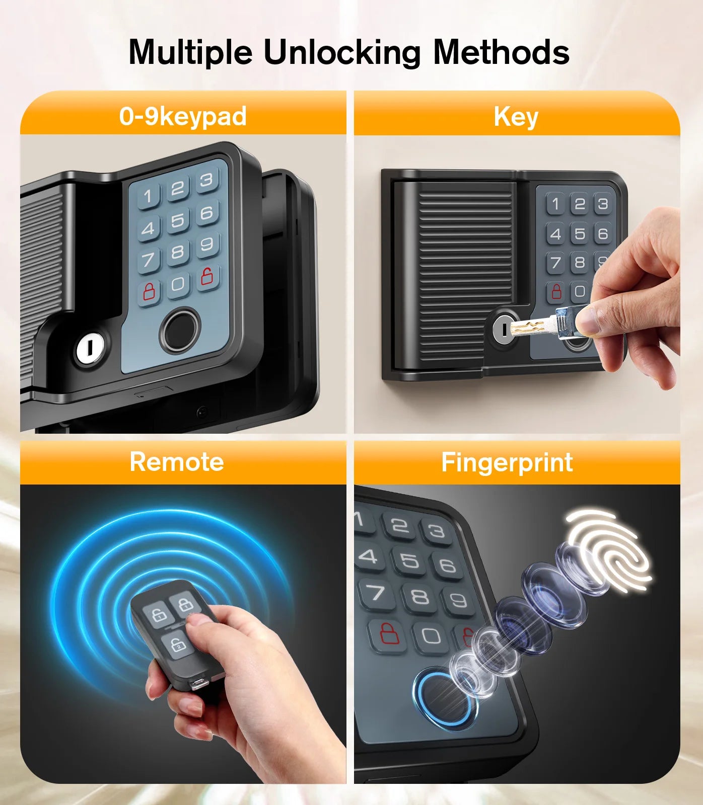 Smart RV Door Lock Keyless Entry Weatherproof Fingerprint Remote Keypad