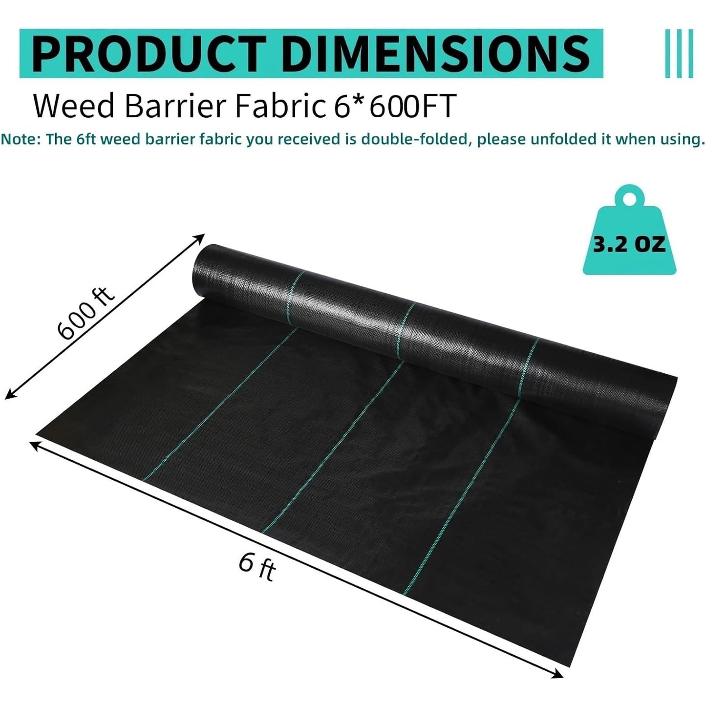 TWISTER.CK Weed Barrier Fabric Heavy Duty Landscape Ground Cover