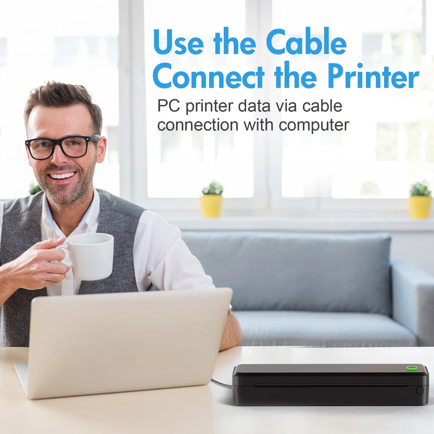 TakeYou Portable Wireless Inkless Thermal Printer Label Maker