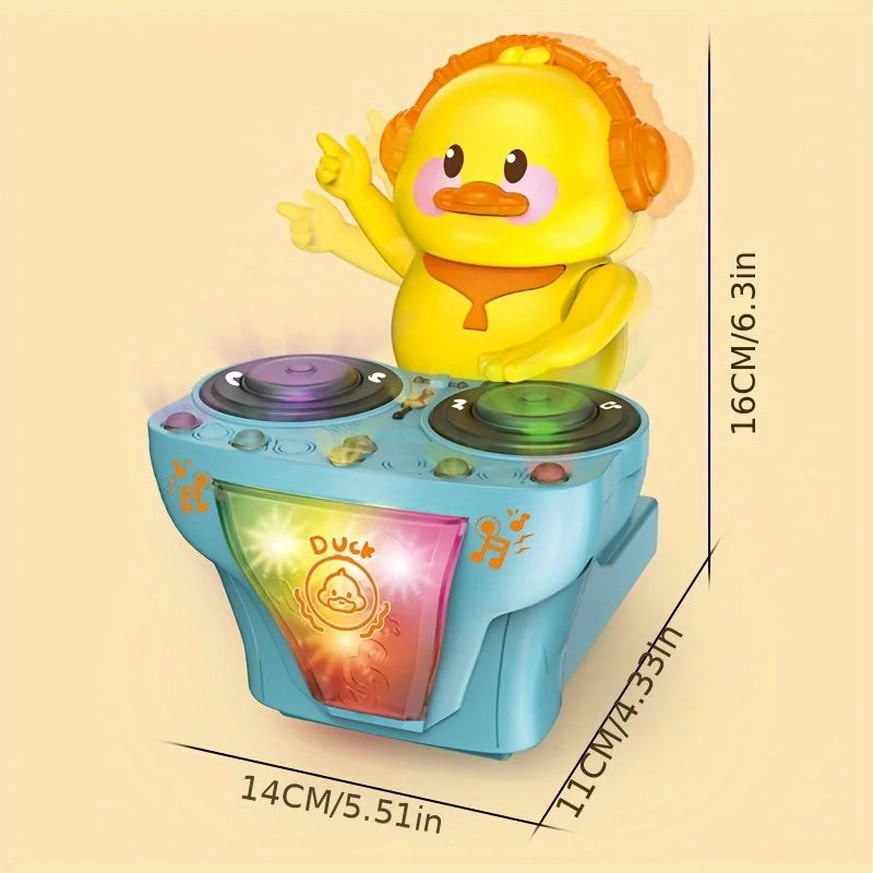 DJ Duck Dancing Toy For Kids Electric Rocking Light Up
