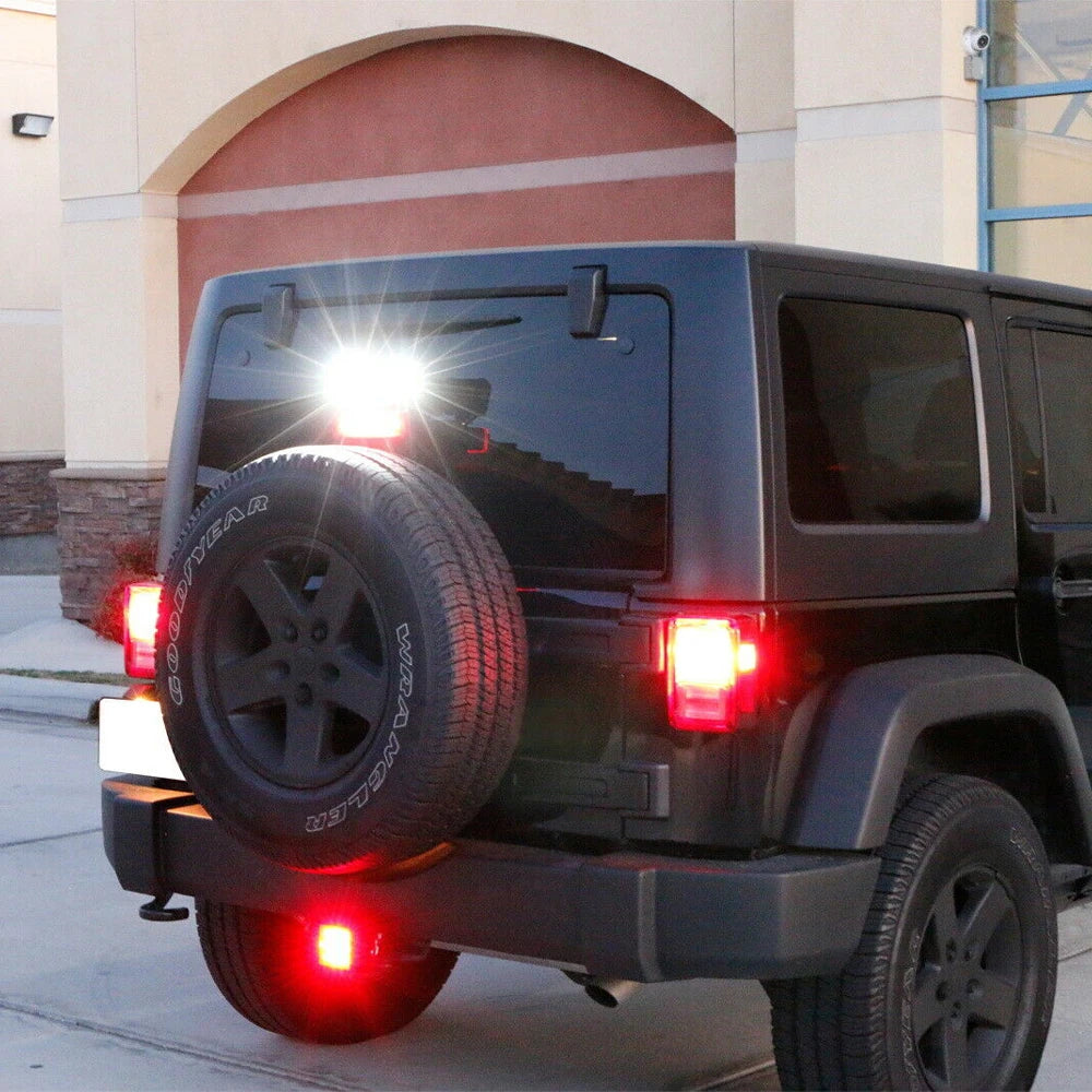 Smoked Lens 15-LED Truck Brake Light Taillight Trailer Hitch Cover