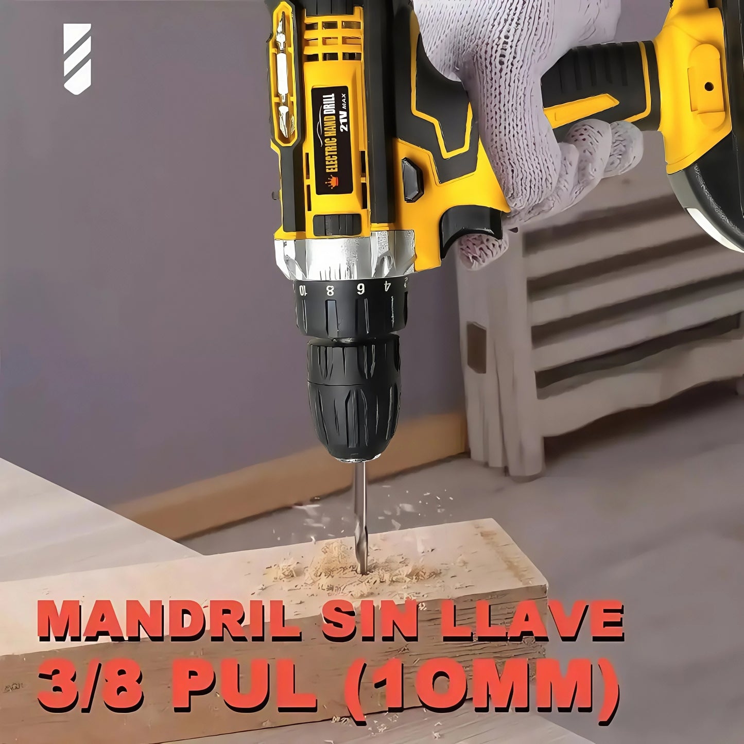 21V Cordless Drill Set for Home DIY Projects Includes Battery