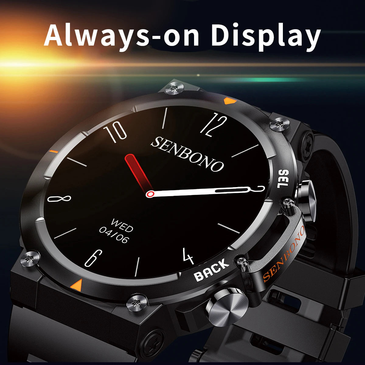 SENBONO MAX18 Smartwatch For Men With AMOLED Screen AIGPT