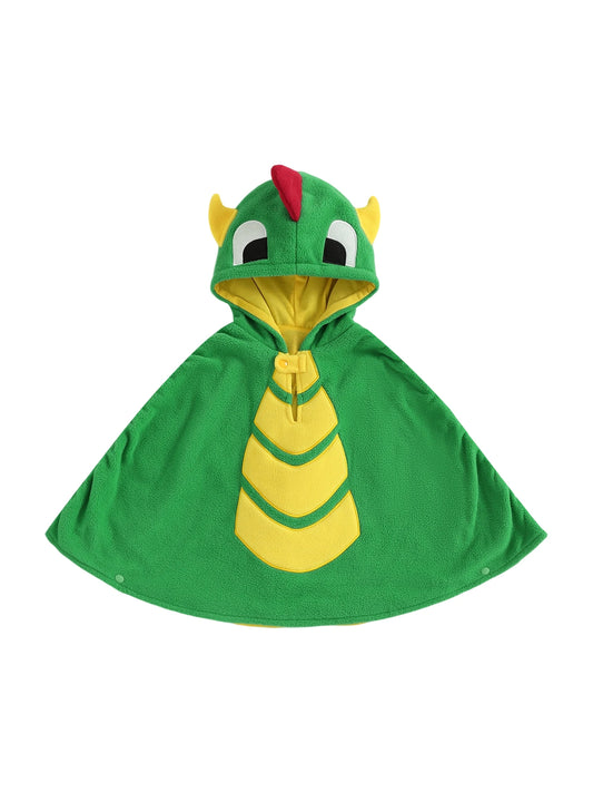 Kids Dinosaur Costume Hooded Cape Dress Up Outfit For Halloween