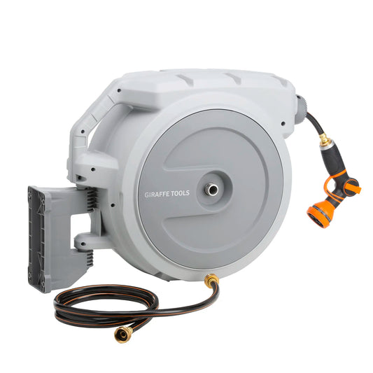Giraffe Tools AW40 Retractable Garden Hose Reel With Locking System