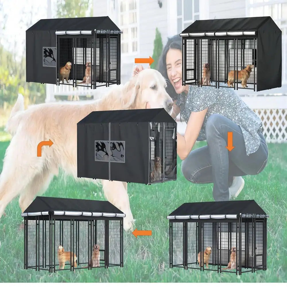 Outdoor Dog Kennel Cover Waterproof Heavy Duty for Cages
