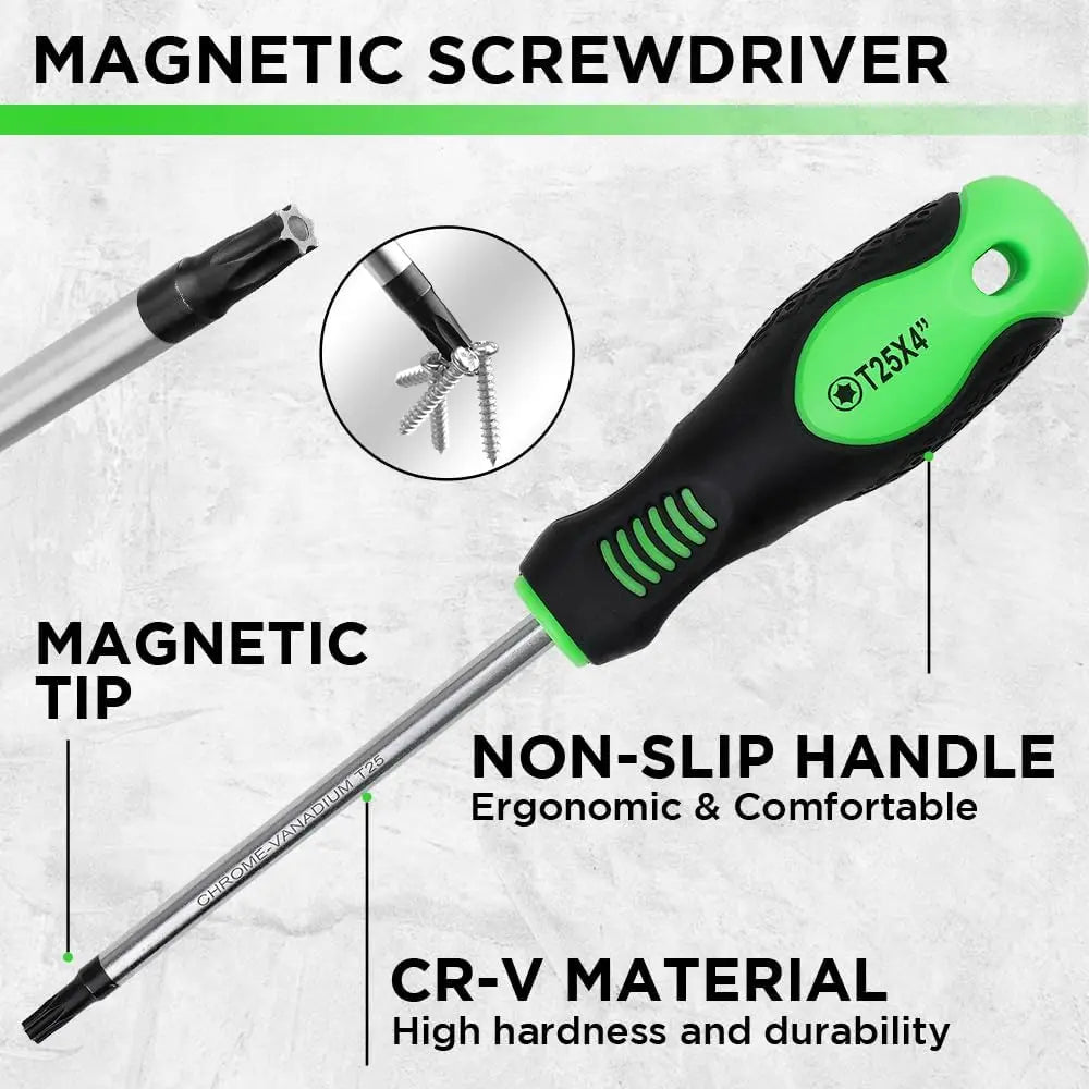 Magnetic Screwdriver Set 86Pcs Slotted Phillips Torx Bits Nut Drivers