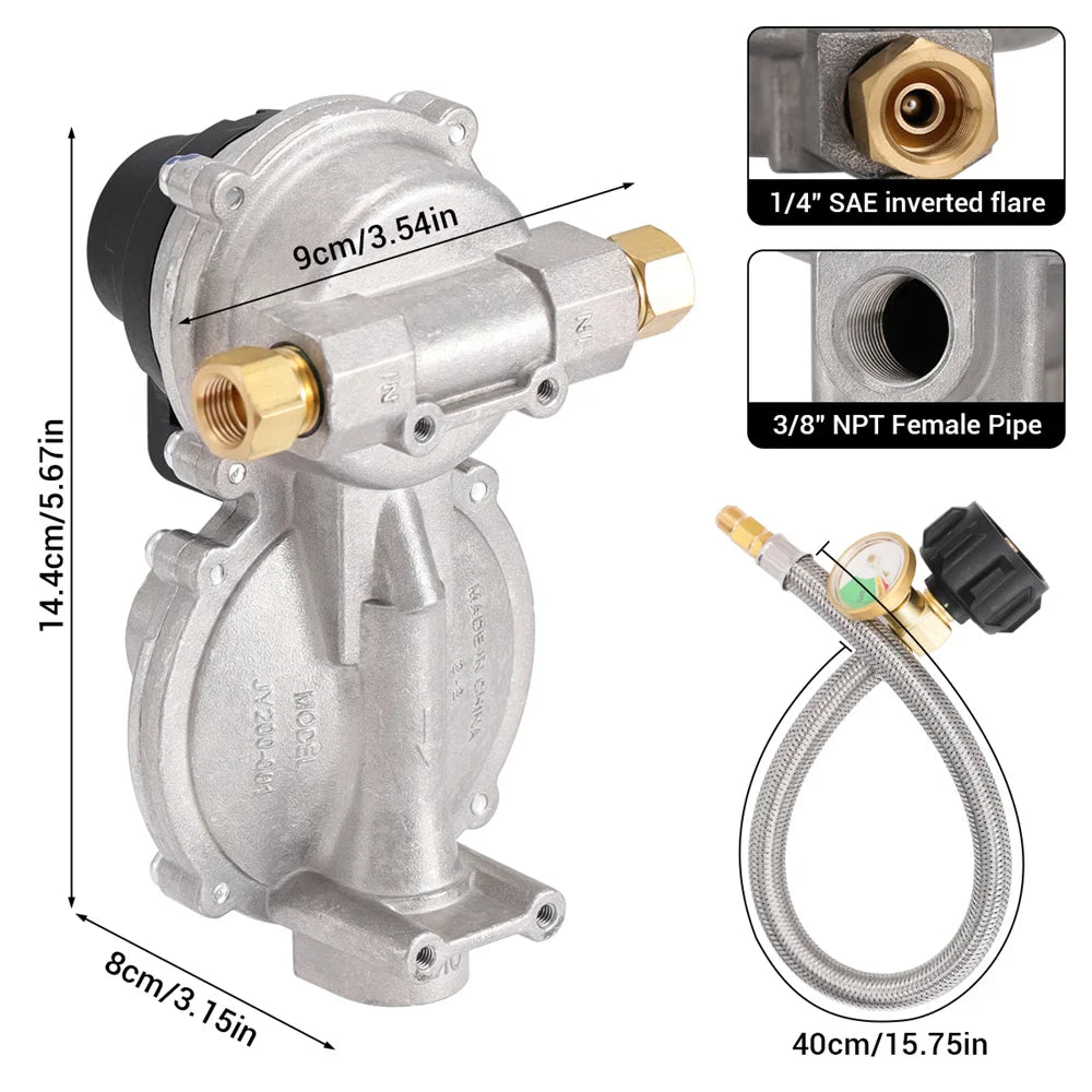 RV Propane Regulator With Hose Automatic Changeover 2-Stage