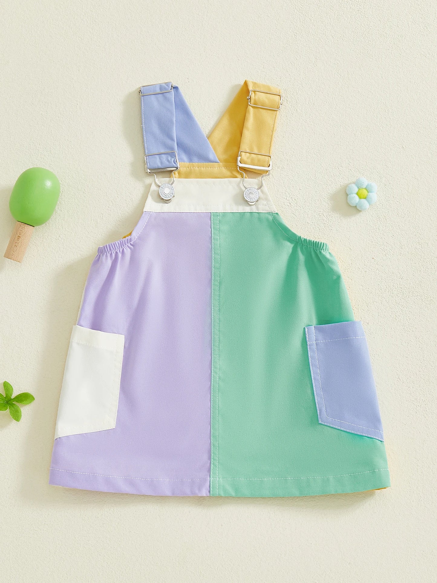 Meihuida Girls Sleeveless Overall Dress With Pockets Casual Summer Wear