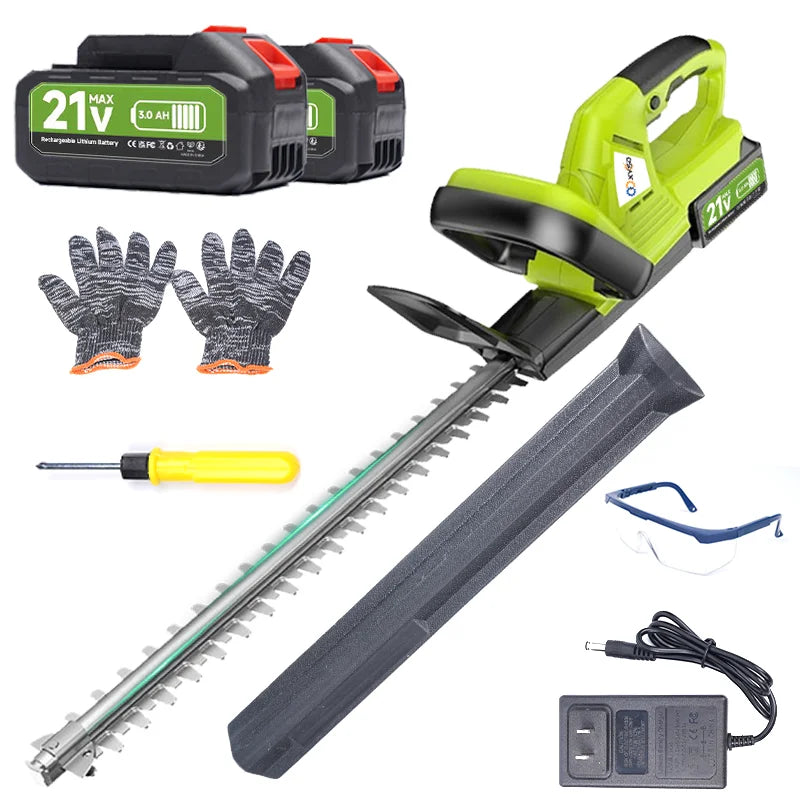 Brushless Electric Hedge Trimmer With Safety Lock Includes Batteries Blade Guard