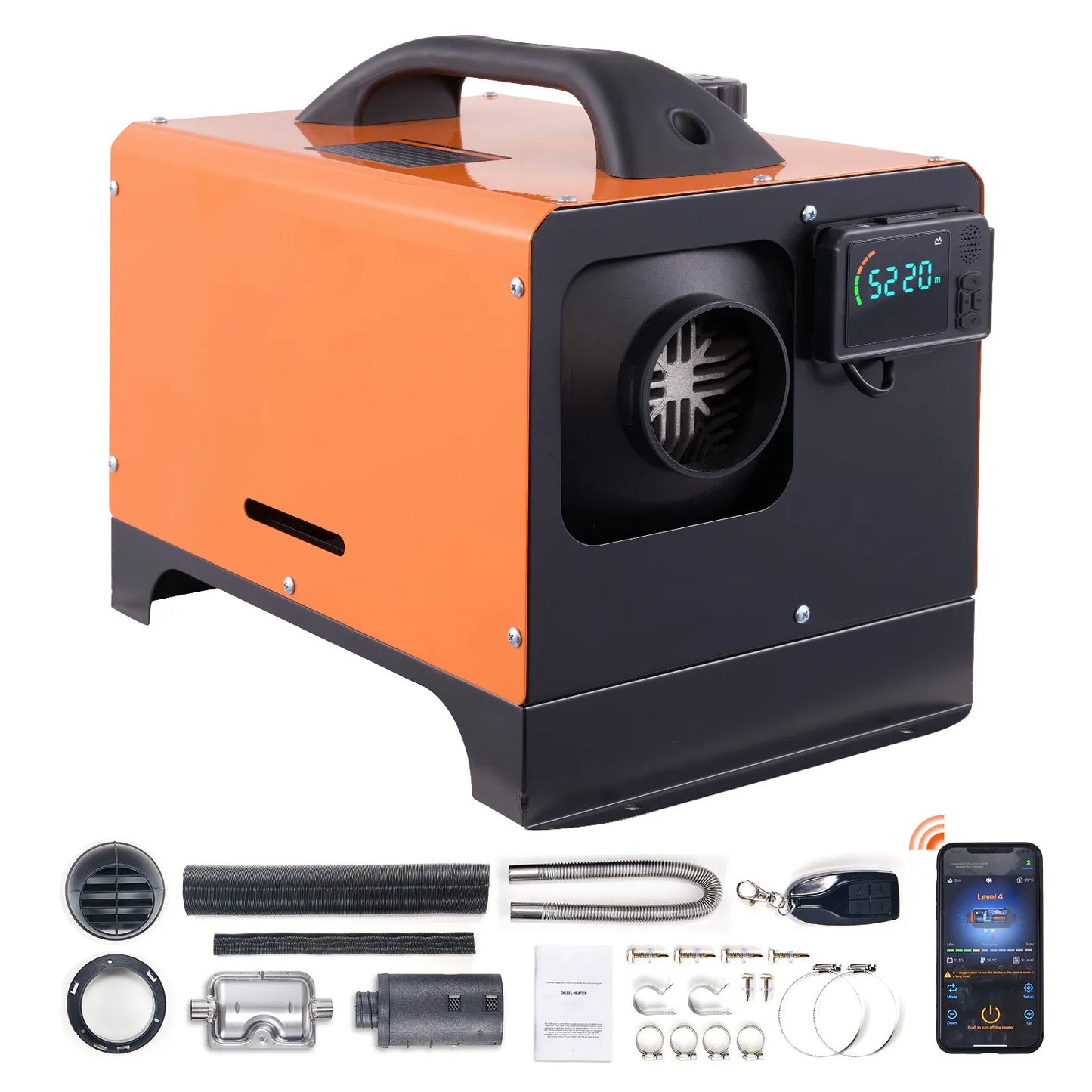 SucceBuy 8KW Diesel Air Heater Bluetooth LCD Display Portable