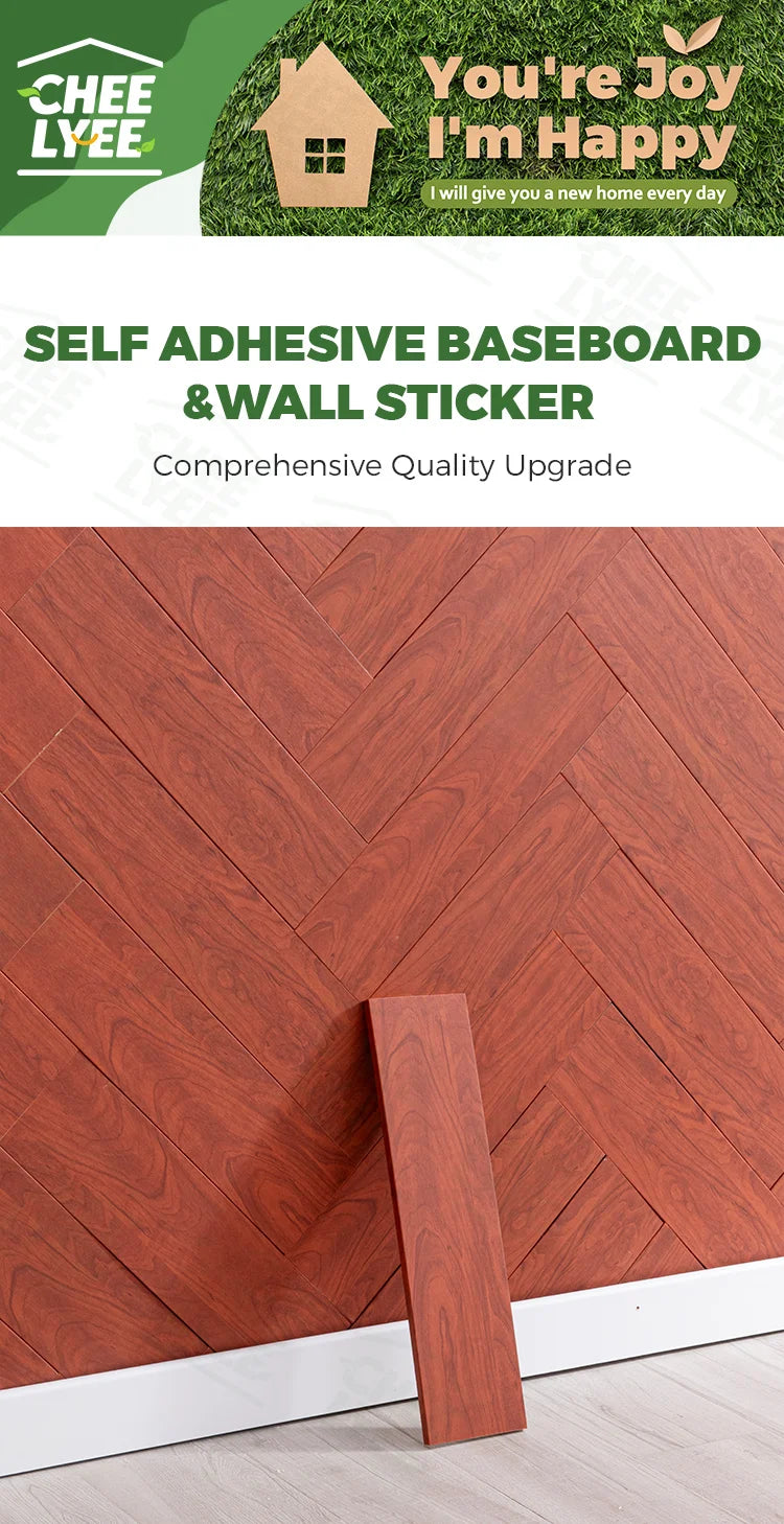Self Adhesive Wooden Wall Stickers 10 Piece Pack Indoor Use