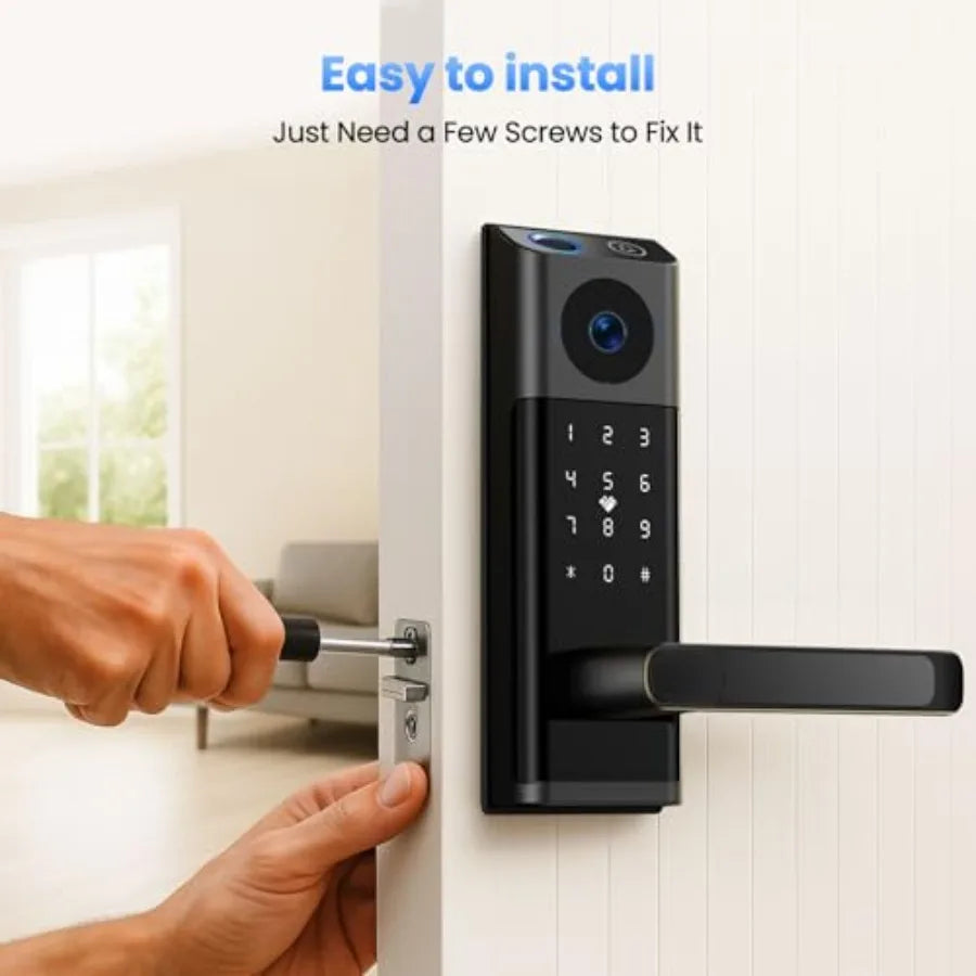 SHXI WiFi Video Smart Lock With Camera And Doorbell
