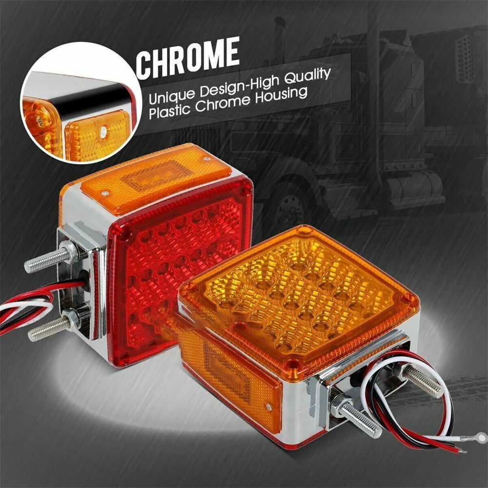 Dual Face 39 LED Turn Signal Lights for Truck Trailers