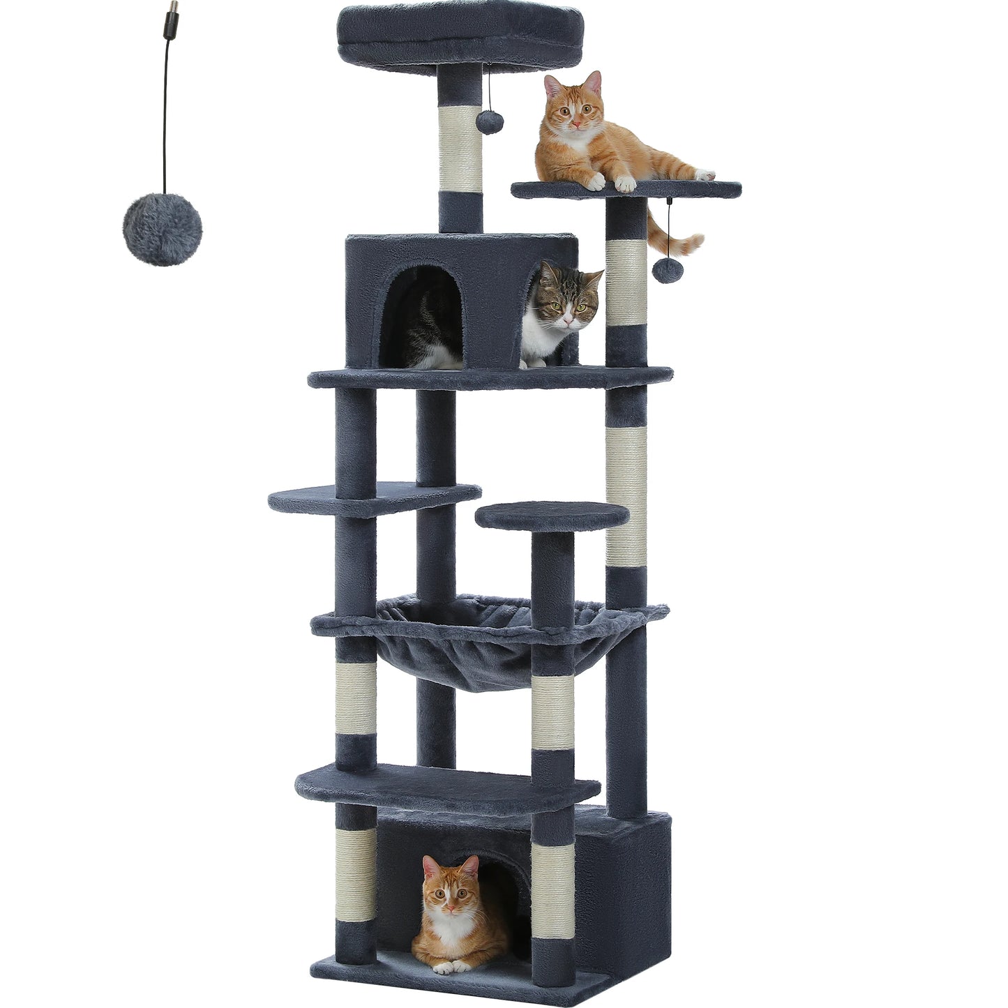 PAWZ Road Cat Tree Tower With Sisal Scratching Posts Hammock