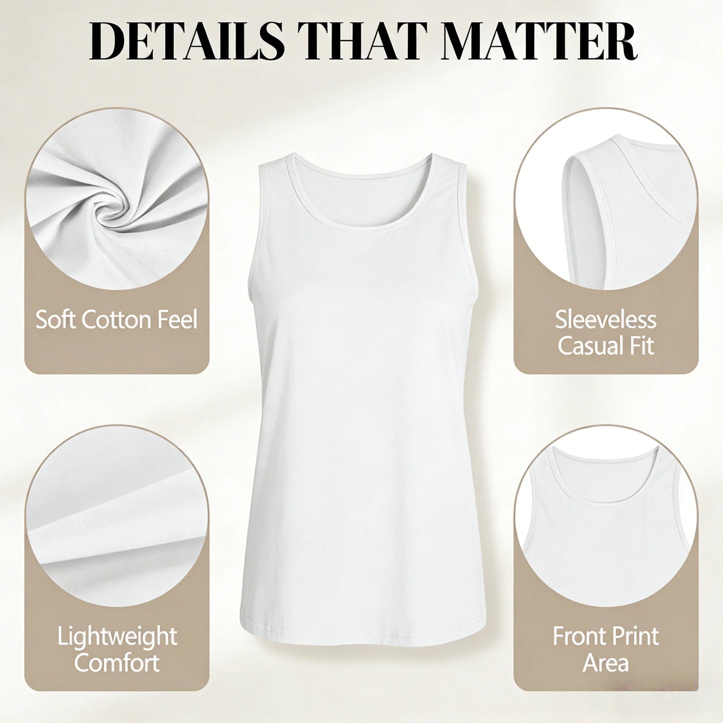 Personalized Women's Tank Top Custom Photo Logo Sleeveless Tee