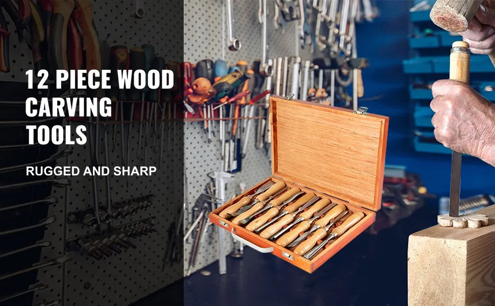 SucceBuy Wood Carving Chisel Set Lathe Gouges For Woodworking