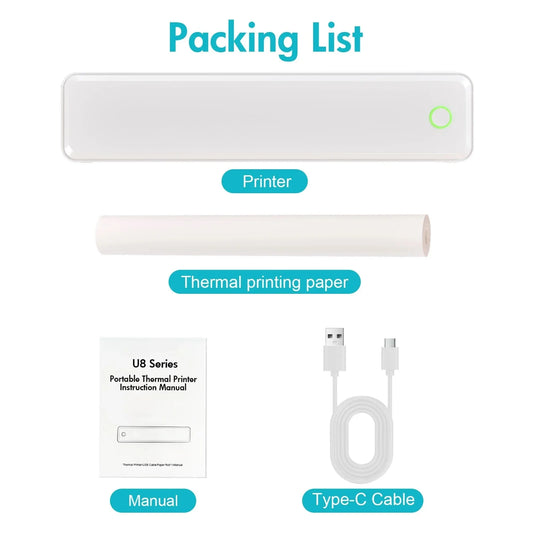 TakeYou Portable Wireless Inkless Thermal Printer Label Maker