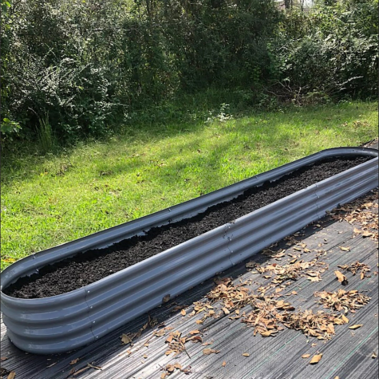 Tramull Galvanized Raised Garden Bed Outdoor Planter Box for Vegetables