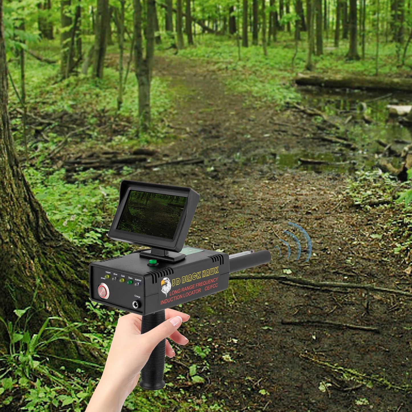 Metal Detector 3D LED Display Treasure Finder With Locator