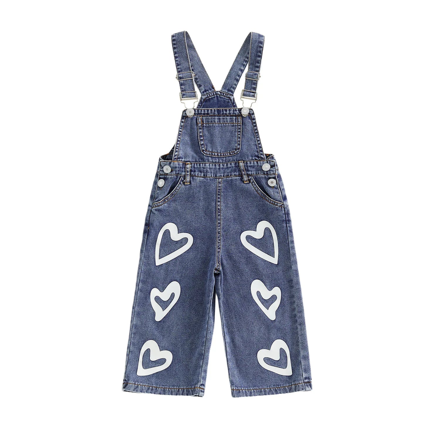 Girls Sleeveless Floral Print Jumpsuit With Ruffle And Adjustable Straps