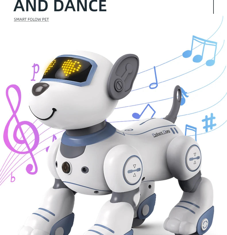 Kelaton RC Robot Dog Voice Command Programmable Toy With Touch Sensor Music