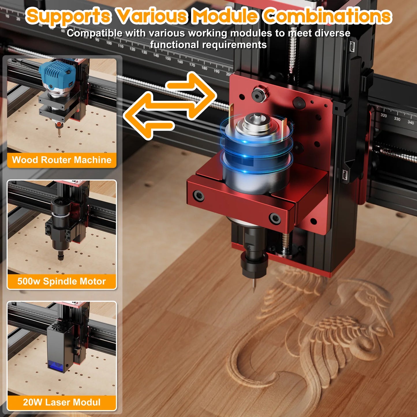 Two Trees TTC450Pro CNC 4 Axis Metal Cutting Router Engraving