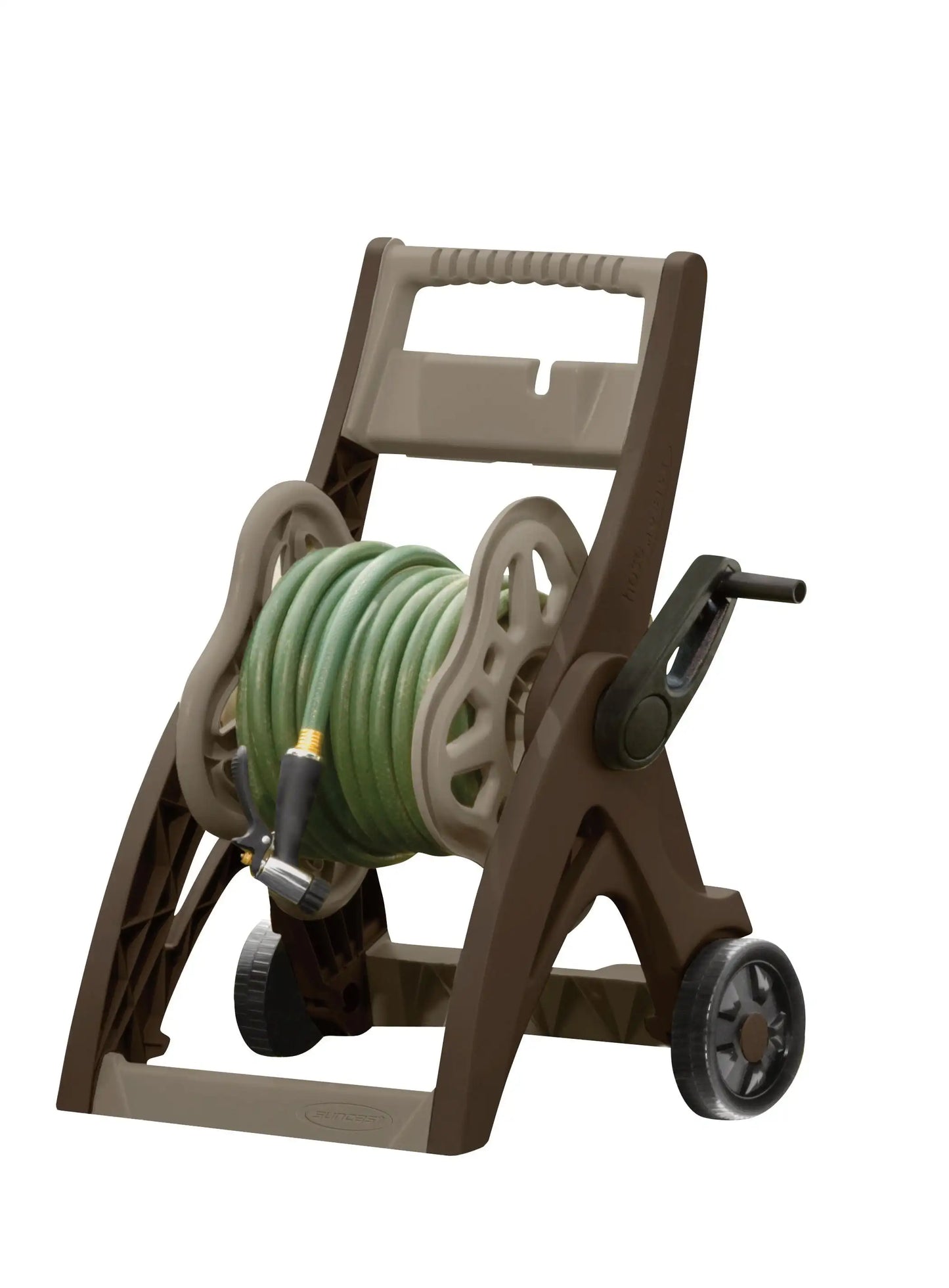 Suncast 175 Foot Hosemobile Hose Reel Cart Gray And Taupe With Large 7 Inch Wheels