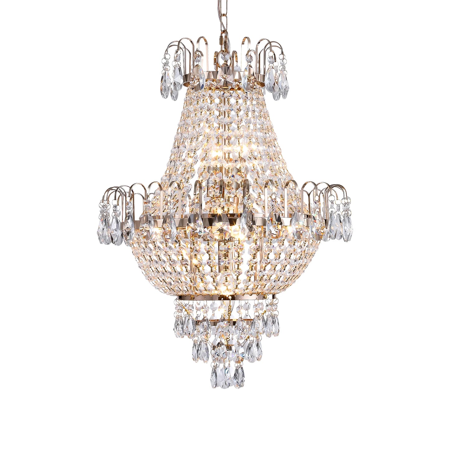 ARLGSITE Luxury Crystal Chandelier K9 Crystals Ceiling Pendant Light
