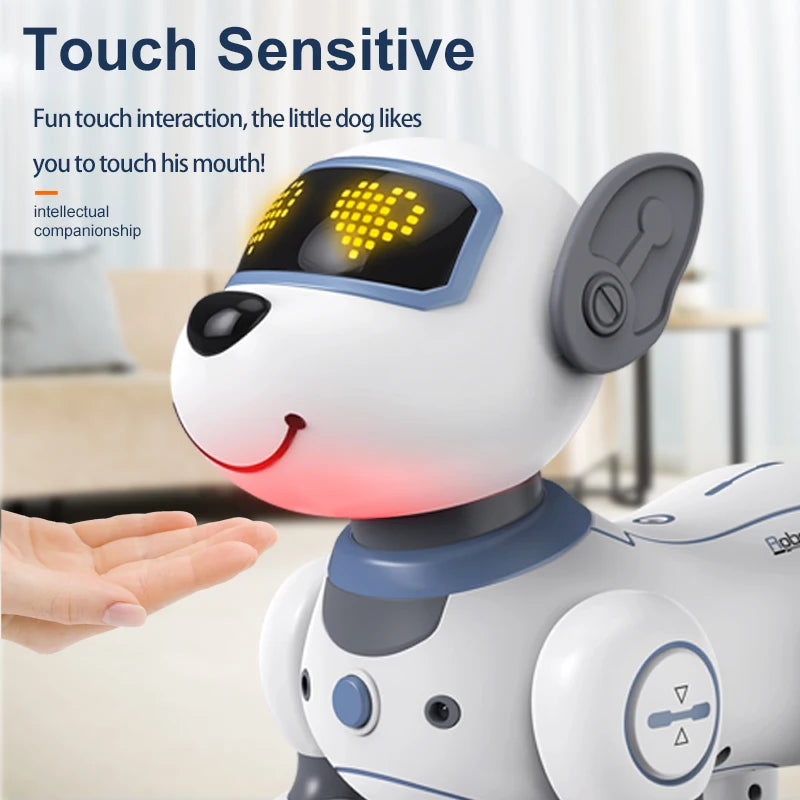 Kelaton RC Robot Dog Voice Command Programmable Toy With Touch Sensor Music