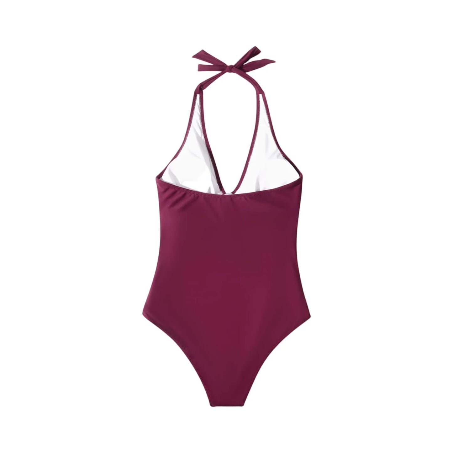NONECN Tummy Control Cross Front Striped One Piece Swimsuit