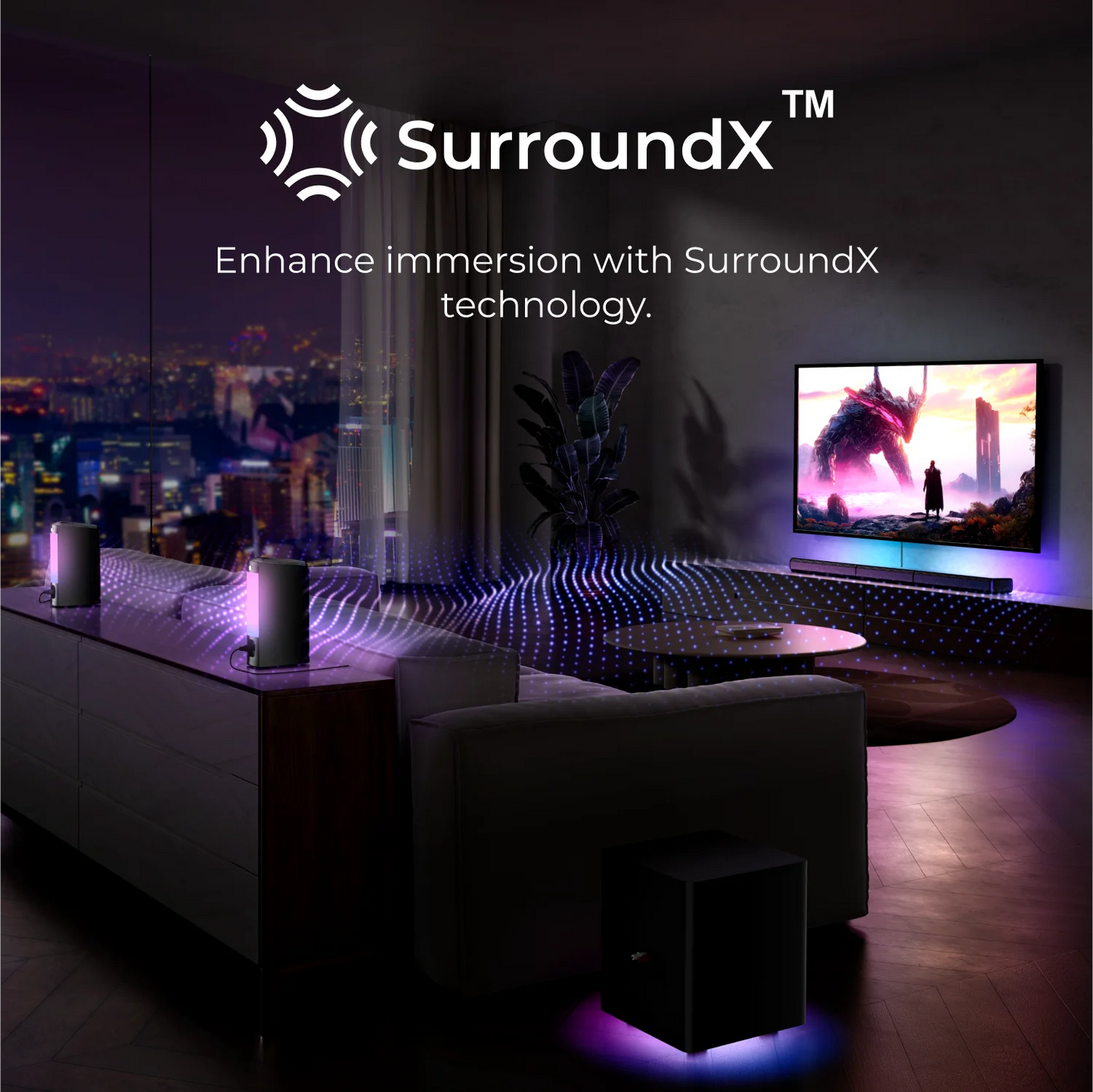 ULTIMEA 410W 7.1ch Soundbar With Wireless Subwoofer And Surround Speakers