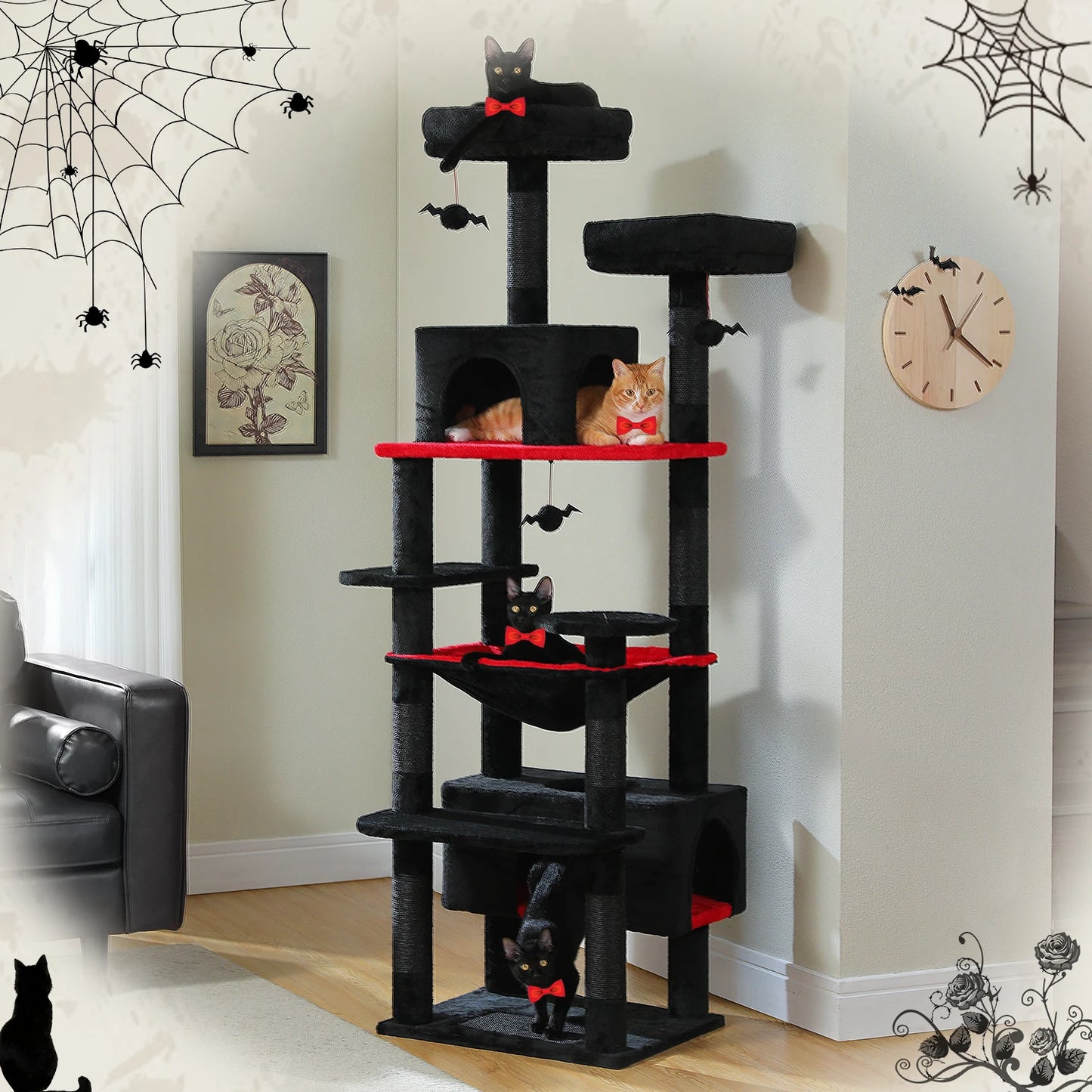 PAWZ Road Cat Tree Tower With Sisal Scratching Posts Hammock