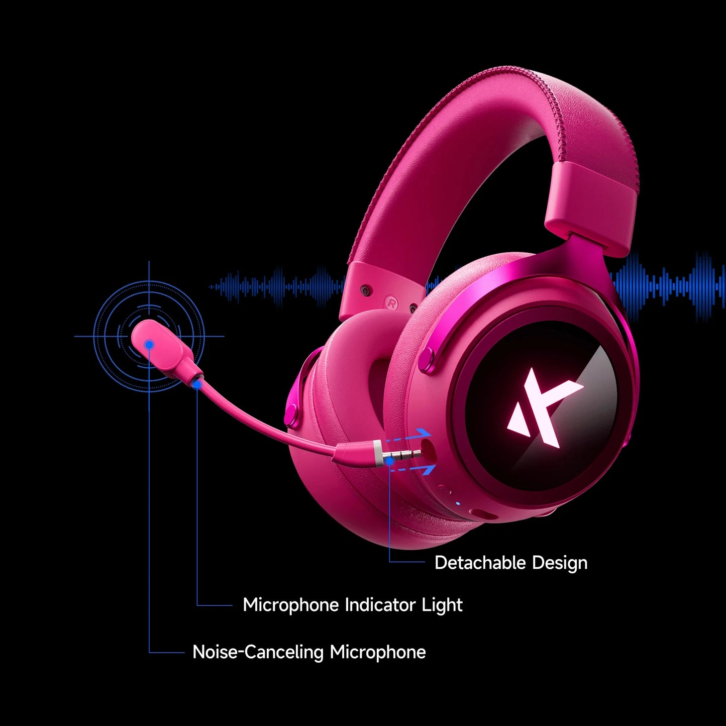 MCHOSE X9 Wireless Headworn Gaming Headset 2.4GHz Bluetooth