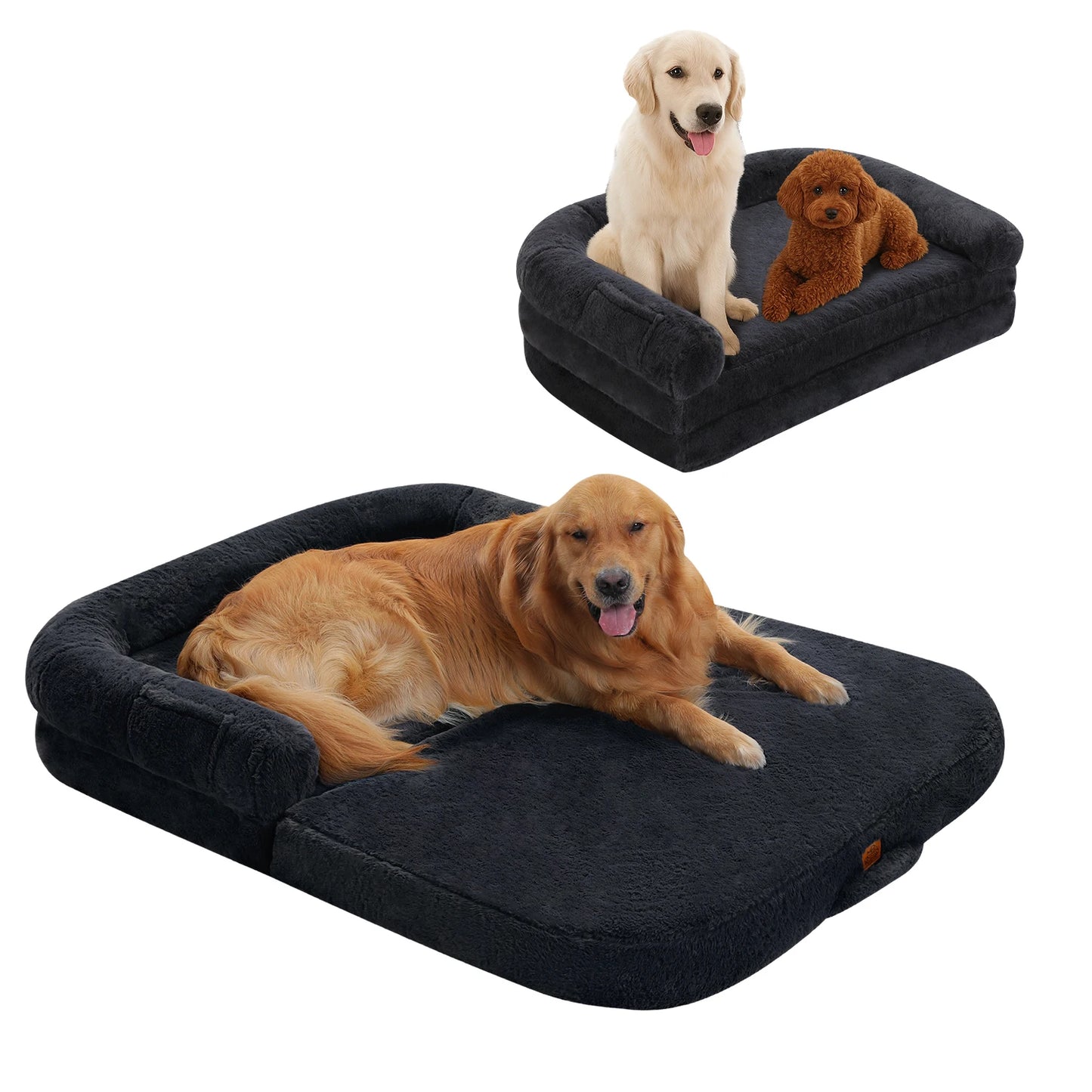 PAWZ Road Foldable Dog Bed For Large Dogs Plush Sofa Bed With Non Slip