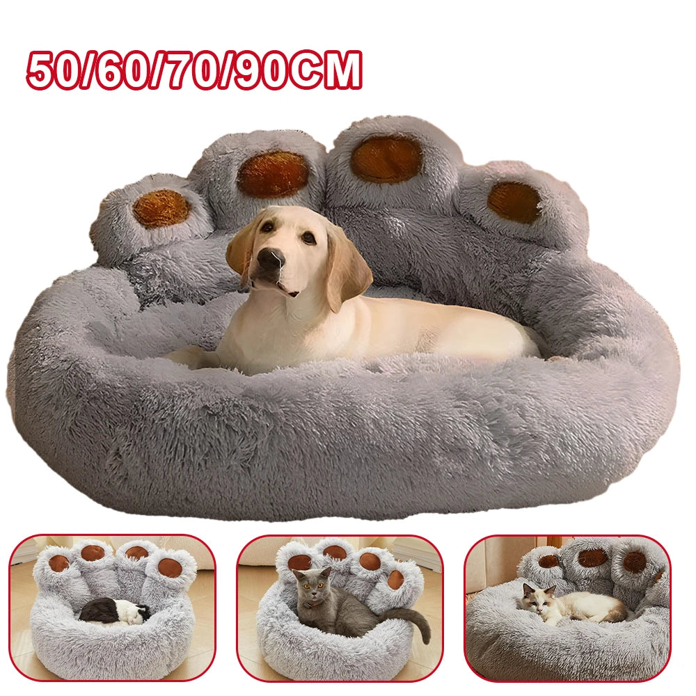 NONECN Fluffy Dog Bed Sofa Plush Kennel Mat For Pets