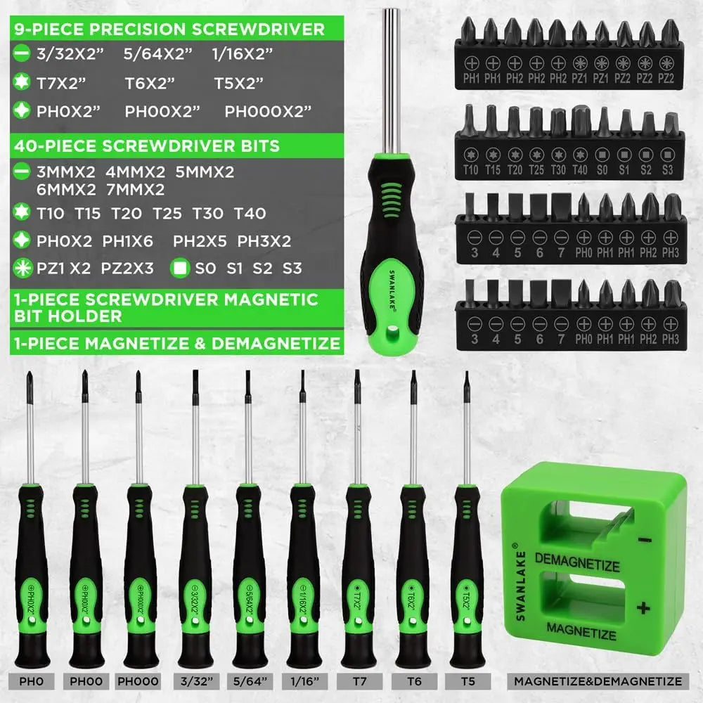 Magnetic Screwdriver Set 86Pcs Slotted Phillips Torx Bits Nut Drivers
