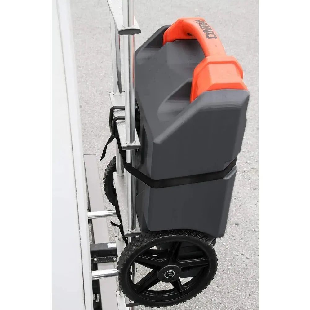 Camper RV Tote Tank With No-Flat Wheels And Gate Valve
