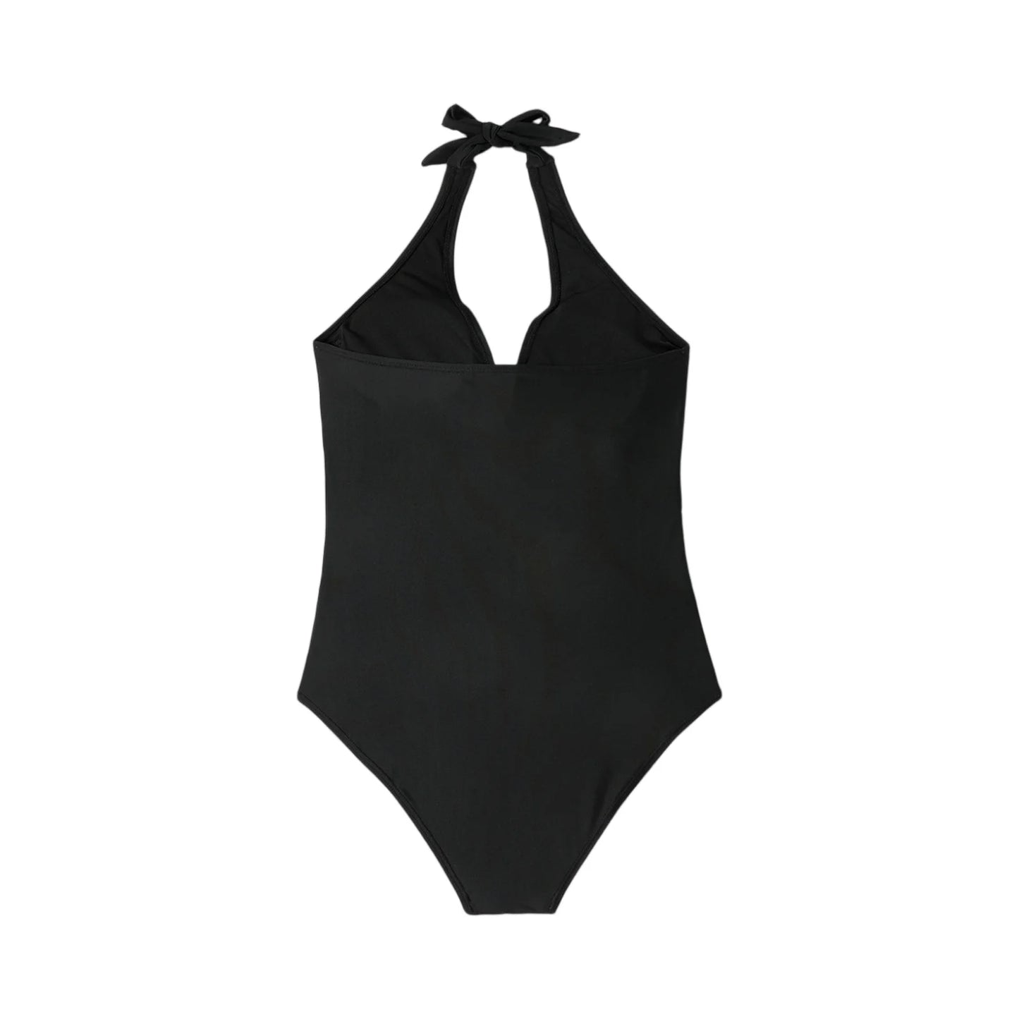 NONECN Tummy Control Cross Front Striped One Piece Swimsuit
