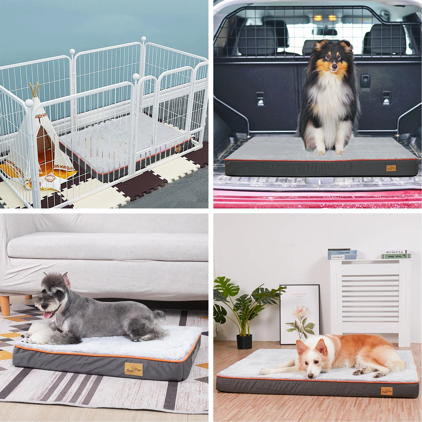 BINGOPAWCN Orthopedic Dog Bed Waterproof With Memory Foam