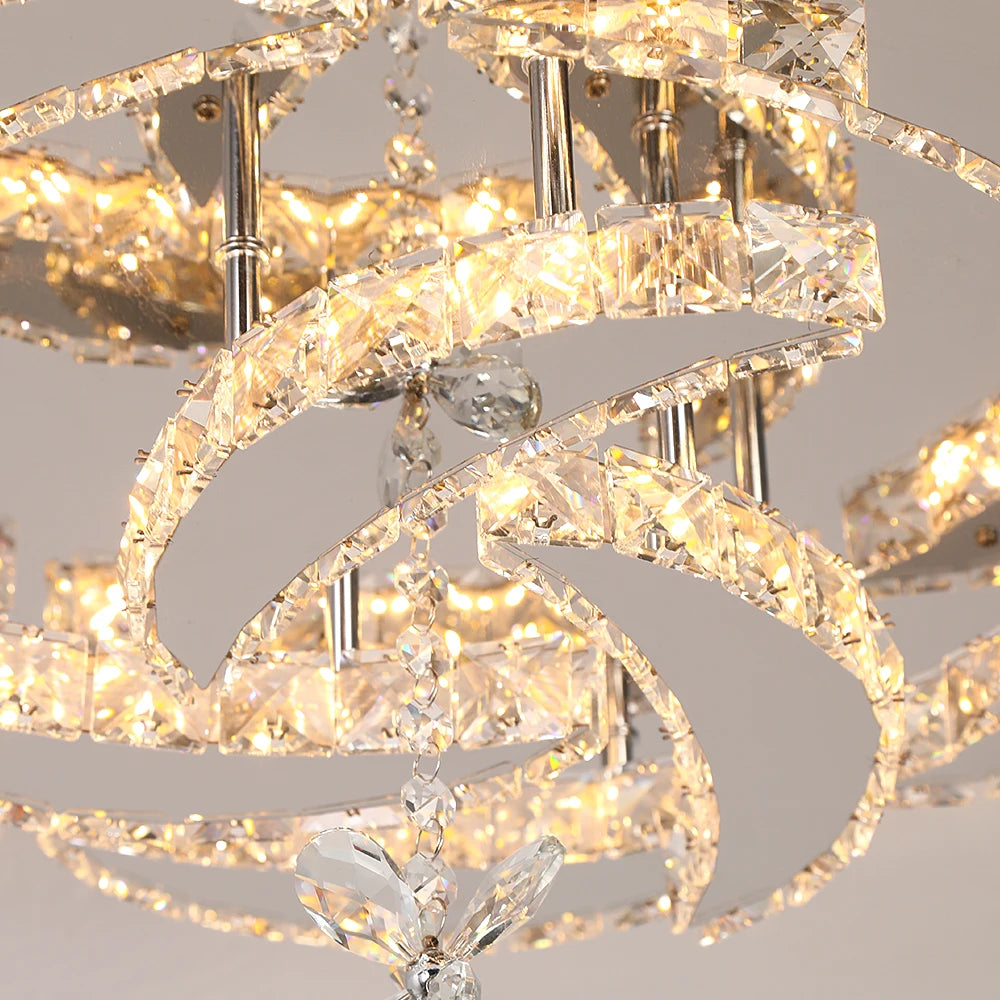 Vetrulus Luxury K9 Crystal Chandelier Modern Dimmable Ceiling Lamp