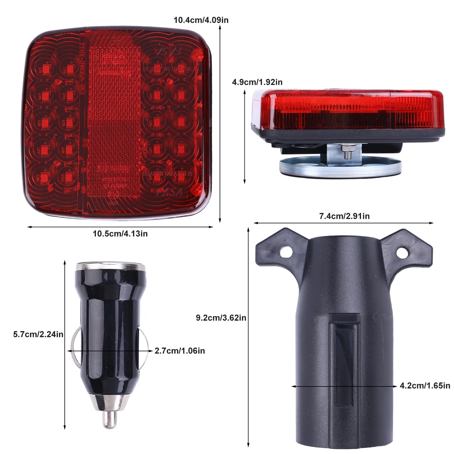 Wireless Magnetic Trailer Tail Lights for Boat Truck Camper RV
